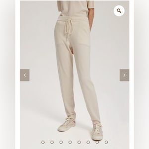 Gentle Herd Mid Rise 100% Cashmere Joggers Light Grey Size s